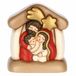 THUN - Mini kerststal met hut en heilige familie van keramiek, 11,7 x 9 cm, hoogte 13 cm, kribbe Classic Collection