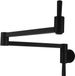 Sans marque Robinet de cuisine en laiton - Robinet mural bras pivotant - Remplissage de casseroles - Bras à double charnière - 60 cm - Noir