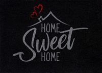 Casita Living Design Sweet Home 50x70 cm, binnen en buiten, wasbaar, zwart