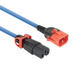 ACT Netsnoer C14 IEC Lock+ Dual Locking - C15 IEC Lock+ blauw 3 m, PC3878