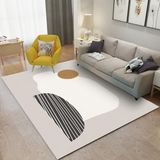 Merkloos Keuken Vloerkleed - Antislip Tapijt - Zwart Wit - 80x160cm