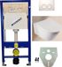 Geberit Wiesbaden Up 100 + Metro Wc + Zitting + Delta 21 - Wit