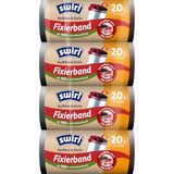 Swirl 216595 20 l fixeertape vuilniszakken 4x15, zwart, 15 stuk (4er Pack)