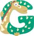 Small foot Wooden Letter Animals G