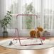 Barre de traction enfant pliable, hauteur réglable 88-128 cm, rose, équipement de gymnastique à domicile, portable et robuste
