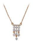 Gaya Rose Gold White Koper Fantasiehanger Minimalistische Ketting 46 cm Vrouwen Volwassenen
