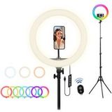 T'nB SA T'nb Lichtring pack LED Influence Pro 14” RGB Wit en Zwart + Studio statief