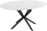 Vicco Eettafel Loyd, Wit/Zwart, 120 x 76.5 cm