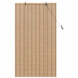 vidaXL - Rolgordijn - Natuurlijk - en - Bruin - 90 - x - 160 - cm - Bamboe