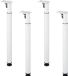Relaxdays Pieds de table réglables - set de 4 - 71-110 cm - pliable - métal - blanc