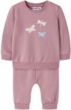 NAME IT Joggingpak 'NBFVRillie' lichtblauw / lavendel / pastelroze