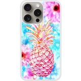 Ananas Bedrukt siliconen hoesje compatibel met iPhone 15 Pro