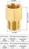 Merkloos Messing Pijp Fitting Hex Reducer Adapter Set