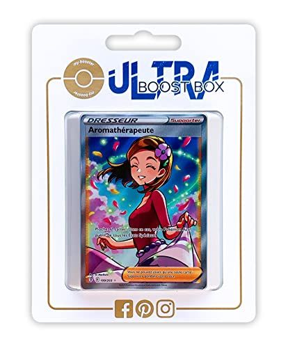 my-booster Aromatherapeut 199/192 Full Art Trainer - Ultraboost X zwaard en schild 7 hemelse evolutie - doos met 10 Franse Pokémon-kaarten