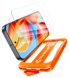 TORRAS Install Master 9H Tempered Glass Geschikt voor Google Pixel 9a - Screen Protector met Frame - Gemakkelijke Installatie - Volledig Dekkend - Militair Getest Glas - 2-Pack