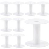 15 bobines en plastique pour enrouler du fil, petites bobines vides, blanc, 17 mm de diamètre