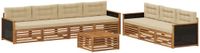 vidaXL - Bank loungeset - 7 zitplekken - Polyester - Natuurlijk en beige