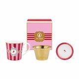 Pip Studio Theeset Pip Studio Home Tea For One Love Birds Medallion Stripes Red-Pink