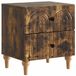 vidaXL Nachtkastje Gerookt eiken 43 x 34,5 x 48 cm Bewerkt hout
