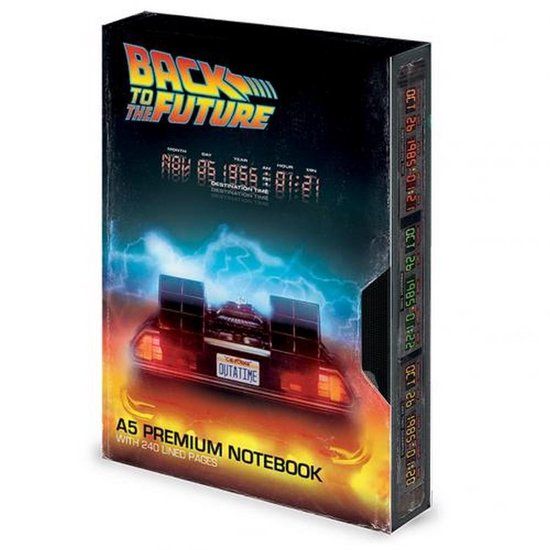 Back To The Future Notitieboek - VHS - A5 - Hardcover - Lijn - Multicolours