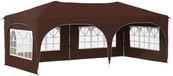 vidaXL Pop-up Feesttent 575 x 288 x 245 cm Bruin Oxford Stof