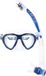 Cressi Quantum Itaca Ultra Dry Snorkelset Transparant, Bleu
