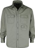 R.E.D. by EMP R.E.D. Rock-Engineered Design Olijfgroen legershirt met lange mouwen - Heren - S
