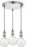 Home Sweet Home Hanglamp Geborsteld Staal Vintage Rond