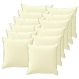 vidaXL Kussensloop HOUTEN Crèmekleurig 45 x 45 cm Polyester