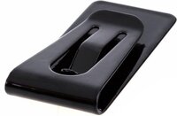 Fako Bijoux® Geldclip - Moneyclip - RVS - Veer - Zwart - Unisex