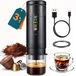 Machine à café portable 3-en-1, 20 bar, avec connexion USB, compatible capsules et café moulu
