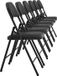 pro.tec Bureaustoel klapstoel - 6 stuks set - zwart