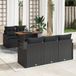 vidaXL Tuinbank Set Zwart Poly Rattan 6-delig