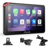 Autoradio portable - 7 pouces - CarPlay sans fil et Android Auto - Bluetooth 5.0 - Mirror Link