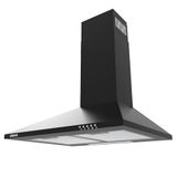 CIARRA CBCB6201 Hotte, 60 cm, 370 m³/h, classe A, évacuation et recyclage, filtre à charbon non inclus, 3 vitesses, éclairage LED, hotte murale, noir