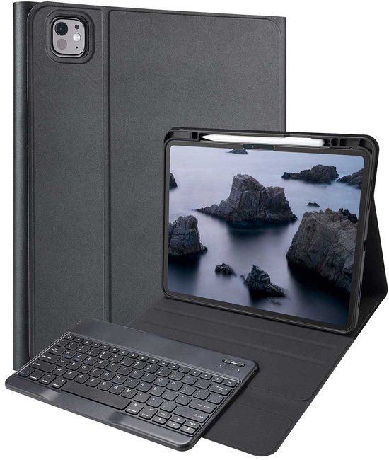 Accezz Tablet Toetsenbord Hoes - Geschikt voor Apple iPad Pro 13 (2025) M5 / Pro 13 (2024) M4 - AZERTY Bluetooth Keyboard Bookcase