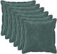 vidaXL - Kussensloop - 6 stuks - Zeeblauw - 30 x 30 cm - Katoensatijn