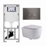 Geberit QeramiQ Dely Swirl Toiletset - Gunmetal