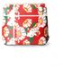 Gave Lux Sac à main élégant pour femme en cuir véritable, rouge avec imprimé floral, fait main en Italie