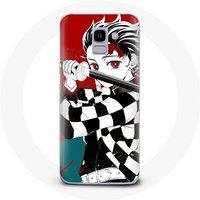 Maniacase Etui voor Samsung Galaxy A6 2018 Tanjiro Demon Slayer Kimetsu no Yaiba Anime