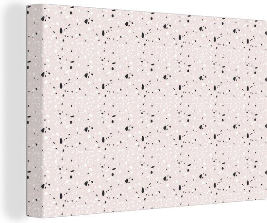 OneMillionCanvasses Canvas schilderij 150x100 cm - Terrazzo patroon - Multicolor - Rechthoekig