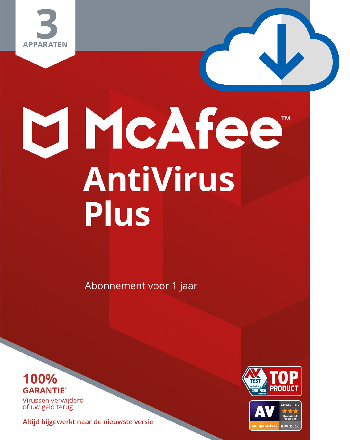 McAfee AntiVirus Plus 2021 3PC 1jaar