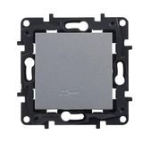 Legrand 398224 - 10AX lichtschakelaar voor inbouwinstallatie, Niloé Step serie, aluminium kleur