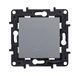 Legrand 398224 - 10AX lichtschakelaar voor inbouwinstallatie, Niloé Step serie, aluminium kleur
