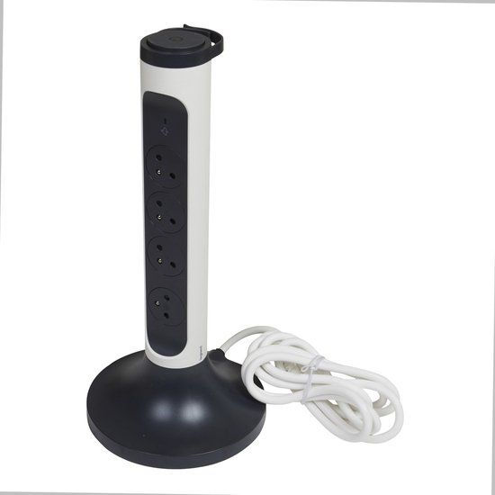 Legrand Verticaal Stopcontact - 4xPA - 2m - Zwart