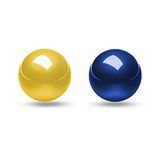 Perixx PERIPRO-303X2B 1,34 inch trackball 2 stuks verpakking - vervangende bal voor M570, M575, Perimice-517/520/717/720 en andere 1,34 inch trackball mouse - glanzend blauw en goud