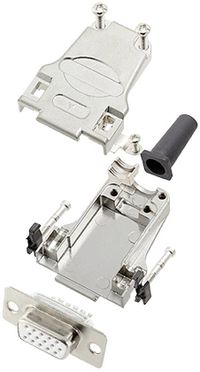 Encitech DTZF09-HDS15-W-K 6355-8063-11 D-sub female connectorset 180 ° Aantal polen: 15 Soldeerkelk 1 stuk(s)