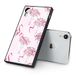 iPhone Apple iPhone Xr Vierkant telefoonhoesje met bloem Flamingo TPU rand