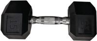 Sporti Zeshoekige halter 15 kg Zwart