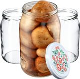 KADAX Folklore 8 stuks voorraadpotten voor schroefdeksel 900 ml voor jam, conservering